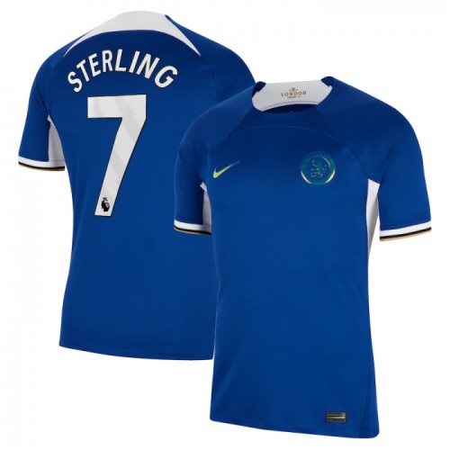 Fotbalový Dres Chelsea Sterling 7 Domácí Dresy 2023-24 Fotbalový Dres Chelsea Sterling 7 Domácí Dresy 2023-24
